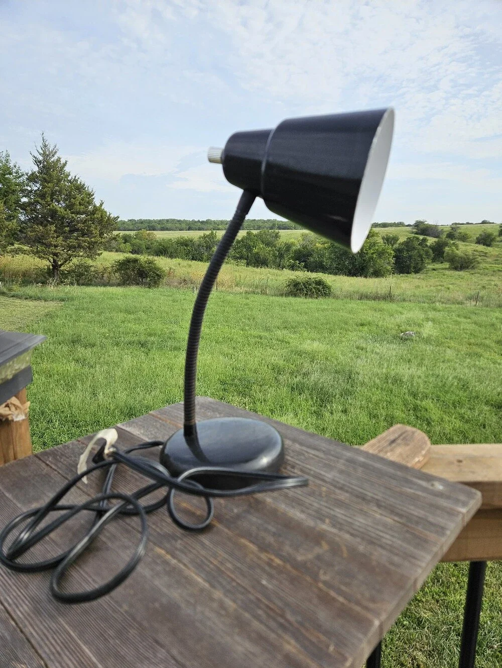 Retro Adjustable Task Light Gooseneck Lamp Vintage Black Metal Office MCM